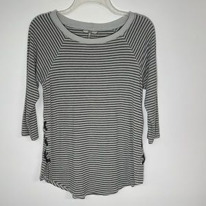 BKE Striped Half Sleeve Top Women’s sz XS